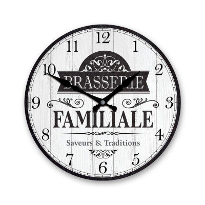  Horloge à Message - Brasserie Familiale - 28 Cm