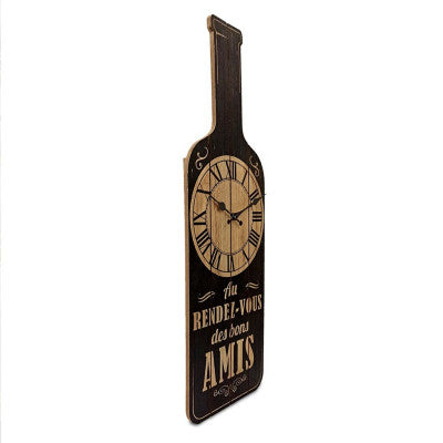  Horloge En Forme De Bouteille - Bons Amis - 64 Cm