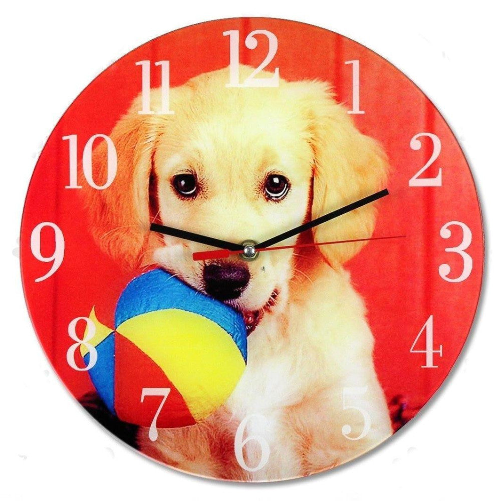  Horloge En Verre Chien Avec Ballon