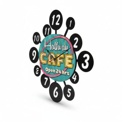  Horloge Métal - Halfway Café - 60 Cm