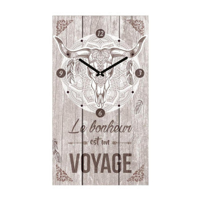  Horloge Murale En Bois - Le Bonheur Est Un Voyage