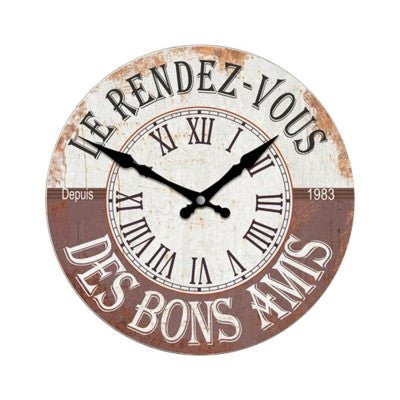  Horloge Murale En Bois - Le Rendez-vous Des Bons Amis
