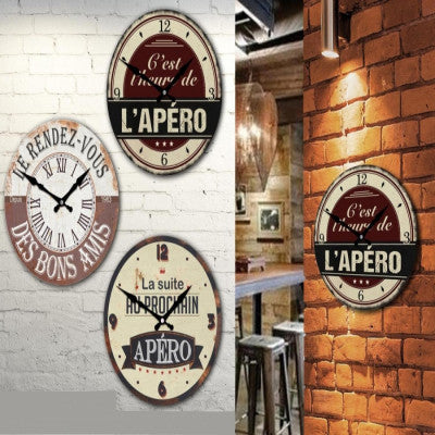 Horloge Murale En Bois - Le Rendez-vous Des Bons Amis