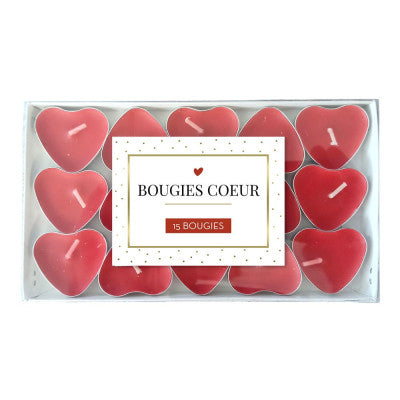  Lot De 15 Bougies En Forme De Cœur