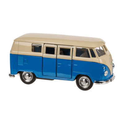  Miniature Combi VW T1 Bleu - Bus Métal 11 Cm