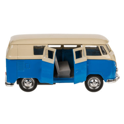  Miniature Combi VW T1 Bleu - Bus Métal 11 Cm