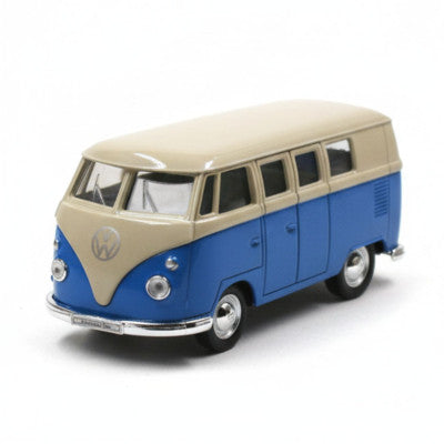  Miniature Combi VW T1 Bleu - Bus Métal 11 Cm
