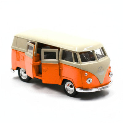  Miniature Combi VW T1 Orange - Bus Métal 11 Cm