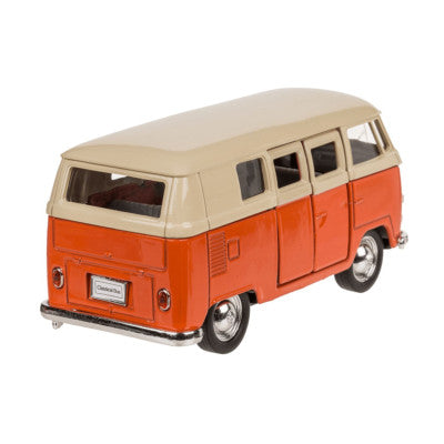  Miniature Combi VW T1 Orange - Bus Métal 11 Cm
