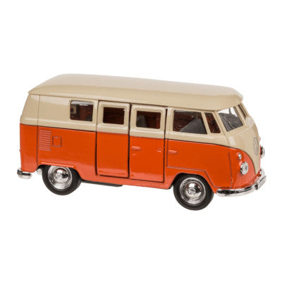  Miniature Combi VW T1 Orange - Bus Métal 11 Cm