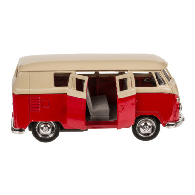  Miniature Combi VW T1 Rouge - Bus Métal 11 Cm