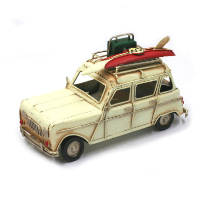  Miniature Voiture Vintage 4L Été - 12 Cm