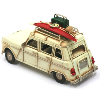  Miniature Voiture Vintage 4L Été - 12 Cm