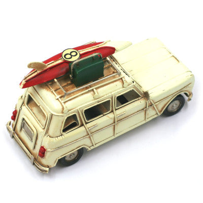  Miniature Voiture Vintage 4L Été - 12 Cm