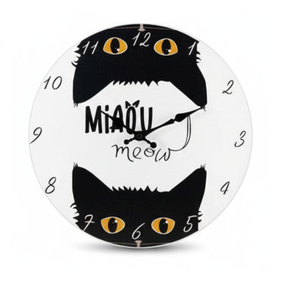  Pendule Chat - Meow - 30 Cm
