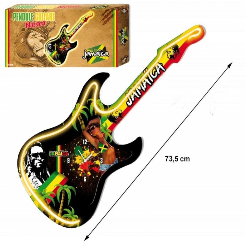  Pendule Guitare Néon Jamaica