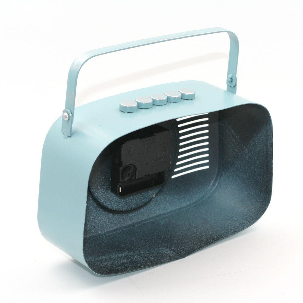 Pendule Poste Radio Bleu Pastel Style Vintage