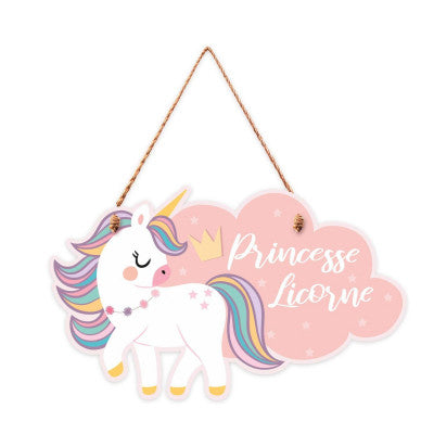  Plaque à Suspendre PRINCESSE LICORNE