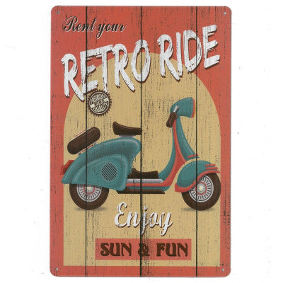  Plaque Déco - Rétro Ride