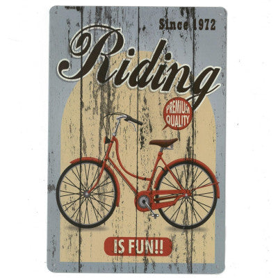  Plaque Déco - Riding Is Fun