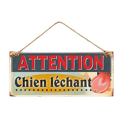  Plaque Décorative - Chien Léchant