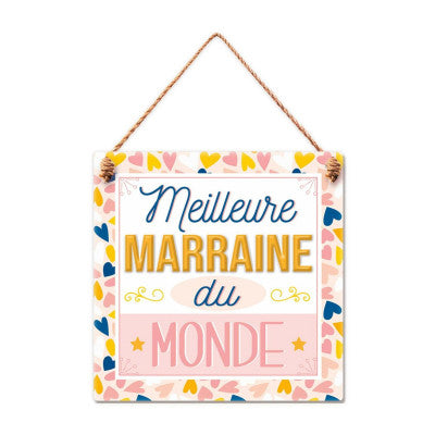  Plaque En Bois Meilleure Marraine