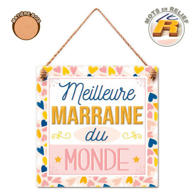  Plaque En Bois Meilleure Marraine