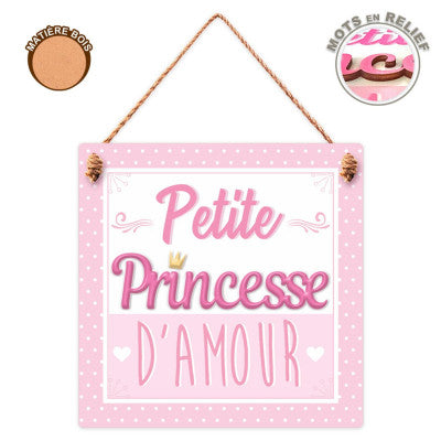  Plaque En Bois Petite Princesse