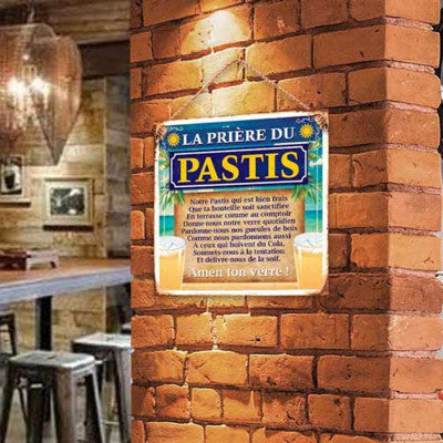  Plaque Humoristique - La Prière Du Pastis