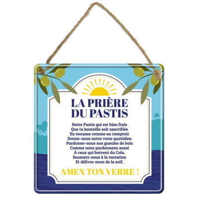  Plaque Humour - Prière Du Pastis