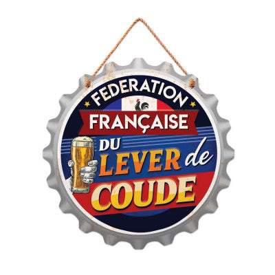  Plaque Métal Capsule - Fédération Du Lever De Coude