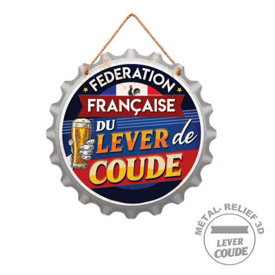  Plaque Métal Capsule - Fédération Du Lever De Coude