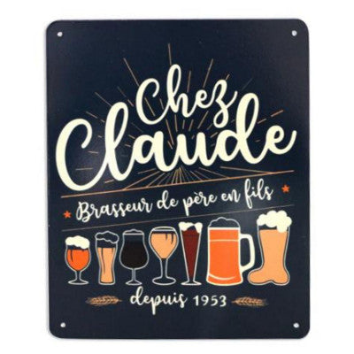  Plaque Métal Chez Claude - Tradition Et Convivialité