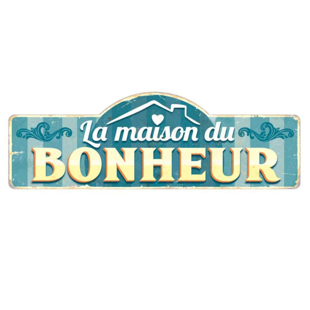  Plaque Métal Géante – Bonheur