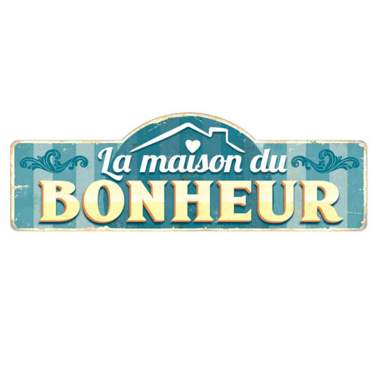  Plaque Métal Géante – Bonheur