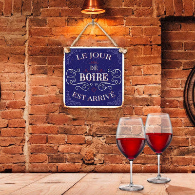  Plaque Métal Humour - Le Jour De Boire