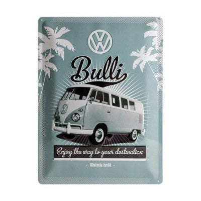  Plaque Métal - Volkswagen Bulli 40 X 30 Cm