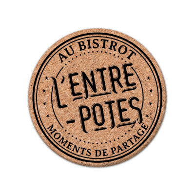  Plaque Murale En Liège "Entre Potes"