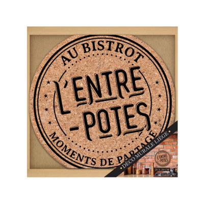  Plaque Murale En Liège "Entre Potes"