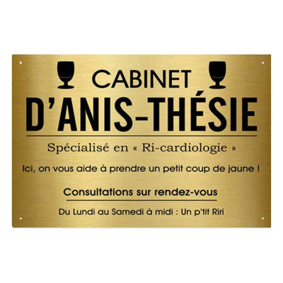  Plaque Professionnelle - Cabinet D'Anis-Thésie