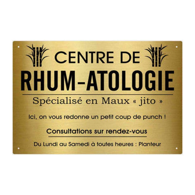  Plaque Professionnelle - Centre De Rhum-Atologie