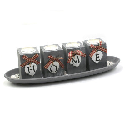  Porte Bougies Gris Home