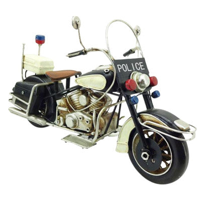  Réplique Moto De Police Vintage - 28 Cm
