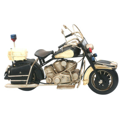  Réplique Moto De Police Vintage - 28 Cm