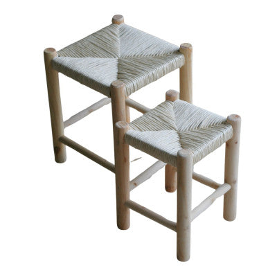  Set De 2 Tabourets En Pin "Nature"