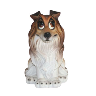  Statue Colley En Résine - Chien Cartoon - 25 Cm