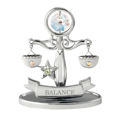  Statuette Argentée Crystocraft - Signe De La Balance