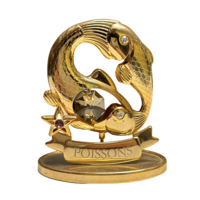  Statuette Dorée Crystocraft - Signe Du Poisson