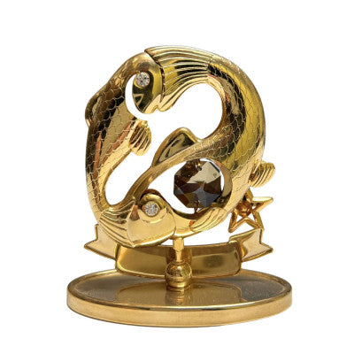  Statuette Dorée Crystocraft - Signe Du Poisson