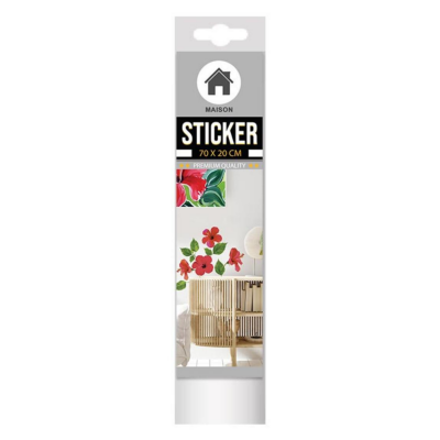  Sticker 20 X 70 - Fleurs D'Hibiscus